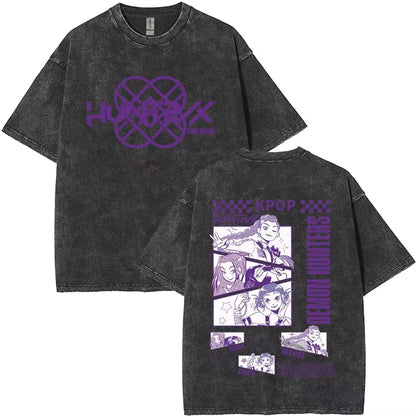 Huntrix Kpop Demon Hunter Washed T-Shirt