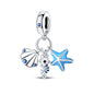 Blue Series 925 Sterling Silver Turtle,Whale & Seahorse Dangle Charm Fits Bracelet Kids Ocean Jewelry Accessories