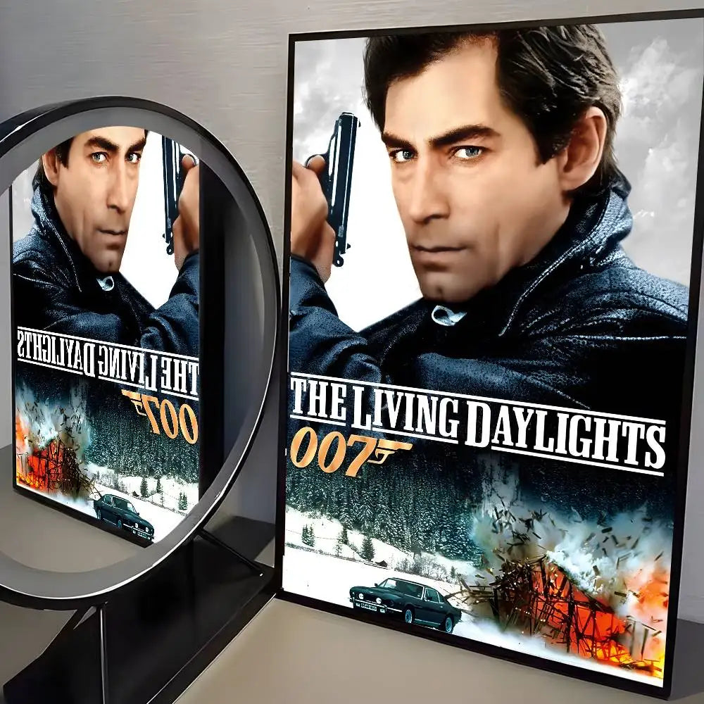 J-James Bond 007 Poster HD Art Sticky Wall Waterproof Home Living Room Bedroom Aesthetic Decoration