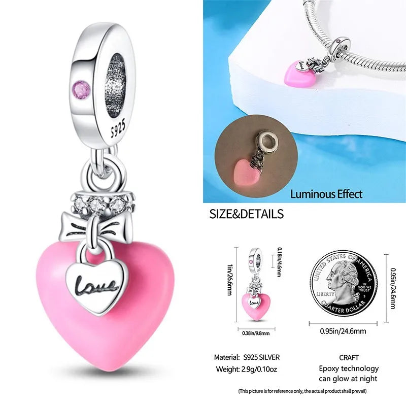 Charms 925 Original Fit 3mm 925 Original Charm Bracelet Women 925 Silver Hot Sale Pendant Beads DIY Jewelry Gift 2024 New
