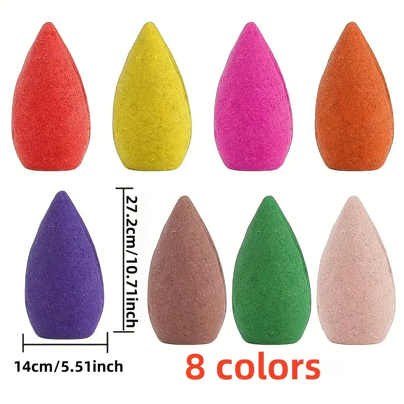 9Pack Colorful Aromatherapy Incense Sticks for Home Indoor Long Lasting Fragrance Smoke Falls for Viewing Relaxation