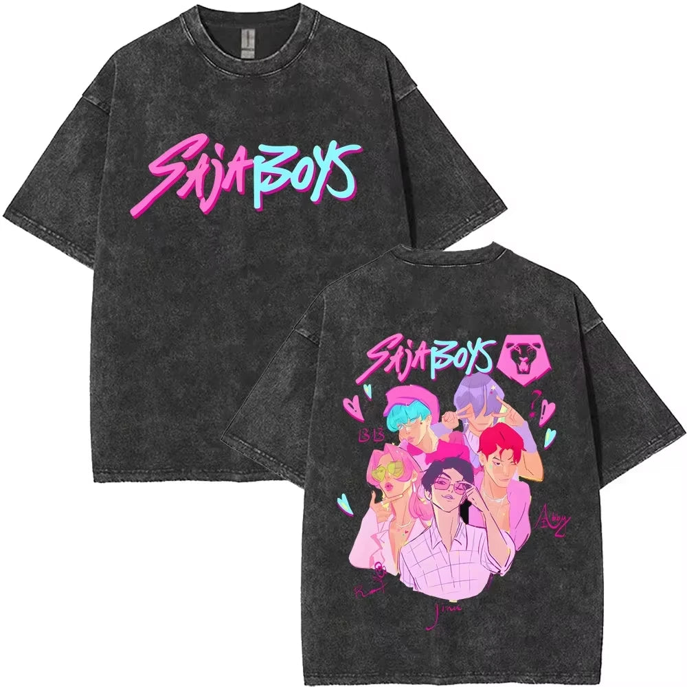 Huntrix Kpop Demon Hunter Washed T-Shirt