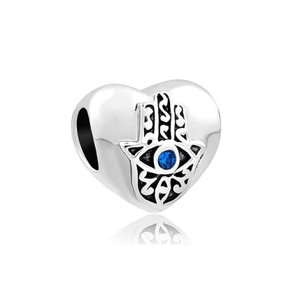 New 925 Silver Eye Palm Skull Wings Sun Pendants Charms Beads Fit Original Bracelet Accessories DIY Jewelry For Women