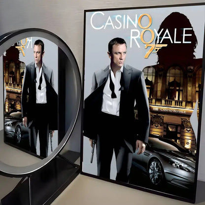 J-James Bond 007 Poster HD Art Sticky Wall Waterproof Home Living Room Bedroom Aesthetic Decoration