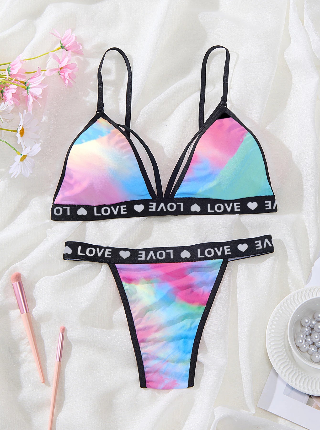 Women's Sexy Lingerie Set - Unpadded & Solid Color Collection