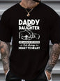 Plus-size Men'S "Dad and Daughter" Print T-shirt