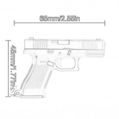 Personalized Mini Key Pendant Plastic Miniature Pistol Shaped Keychain Charm Realistic Model Removable Magazine Hangs Decoration