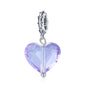 Bamoer 100% 925 Sterling Silver Romantic Crystal Butterfly Iris Charm For Women Fit Bracelet DIY Necklace Fine Jewelry Gift