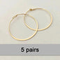 14K Gold Filled Flattened Wire Hoop Earrings Gold Jewelry Gold Hoop Earrings Brincos Pendientes Oorbellen Boho Women Earrings