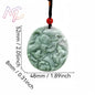 Light Green Natural Jade Flower Heart Pendant Necklace Real Jewellery Carved Gemstone Fashion Charm Amulet Gifts for Women Men