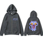 Kpop Demon Hunters Derpy Tiger Zipper Hoodie Men Women Fashion Cartoon Trend Zip Up Hoodies Male Vintage Casual Fleece Jacket