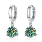 2ct Moissanite Diamond Earrings 100% S925 Sterling Sliver Orginal Drop Earring Wedding Bride Jewelry with Certificate for Women