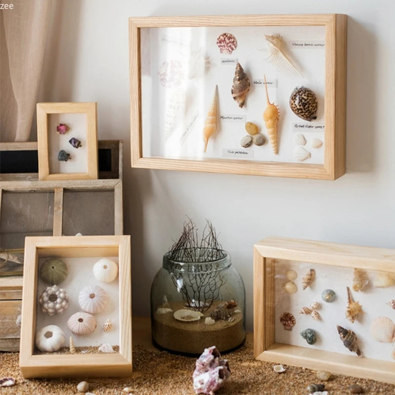 DIY 3D Dried Flower Photo Frames Specimen Stand for Home Decor Desktop Ornment Decoração Para Sala Clear Photo Frame Mini Frame