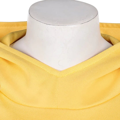 HUNTRX Zoey Cosplay Yellow Hoodies Long Coat Costume Cartoon Demon Hunter of KPop Disguise Casual Cute Sweater Wig Set Halloween