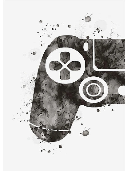 Gamepad Abstract Poster Canvas Painting Print Wall Art Picture Game Player Children'S Room Decorative Painting Boy Gift