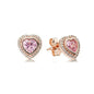European New S925 Silver Zircon Heart-ShapedColored Earrings Suitable For Women's Holiday Exquisite Charm Jewelry Gifts