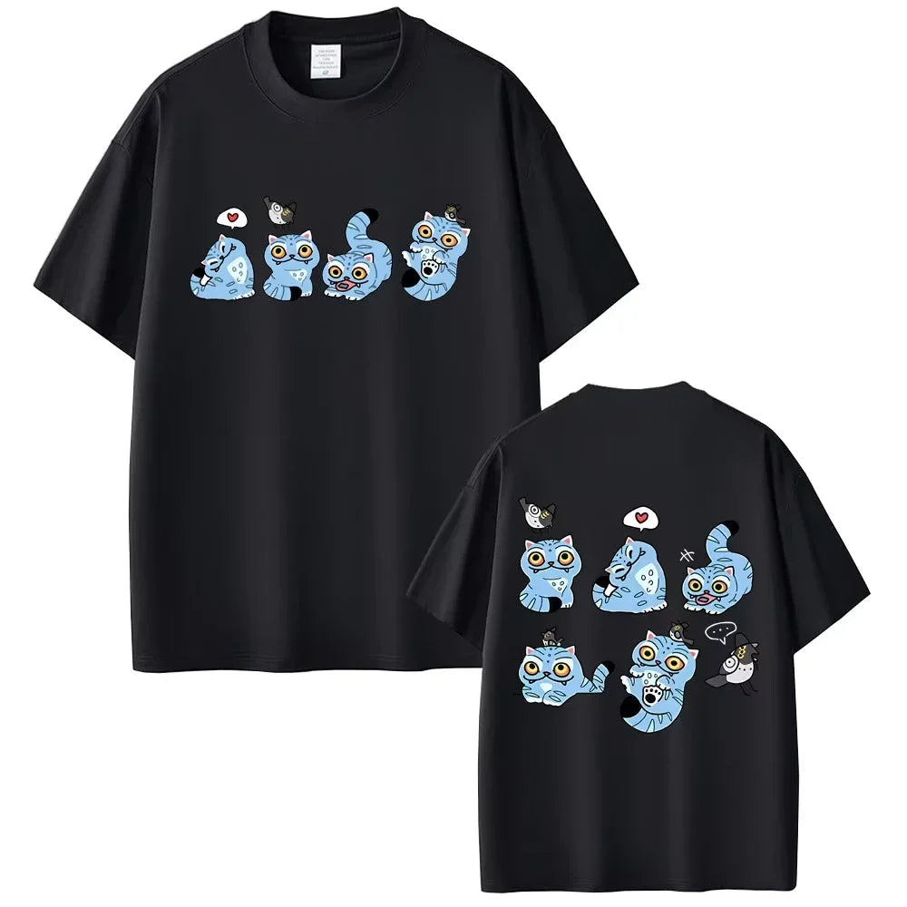 Movie KPop Demon Hunters Rumi Mira Zoey Saja Boys Derpy Tiger Double Sided Print T-shirt