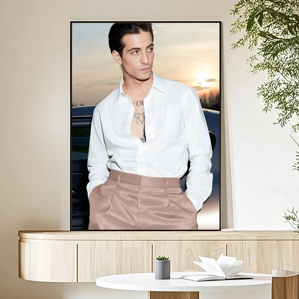 M-Maneskin D-Damiano David Band Poster HD Art Sticky Wall Waterproof Home Living Room Bedroom Bar Aesthetic Decoration