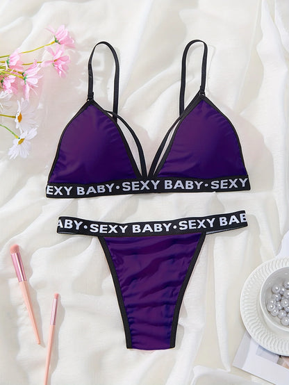 Women's Sexy Lingerie Set - Unpadded & Solid Color Collection