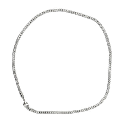 Aokaishen Round Snake Link Necklace Choker for Women Real Gold Plated Hip Hop Jewelry