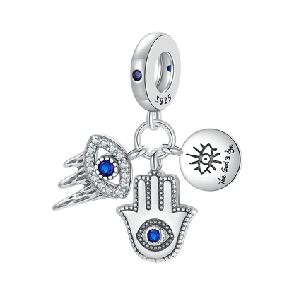 New 925 Silver Eye Palm Skull Wings Sun Pendants Charms Beads Fit Original Bracelet Accessories DIY Jewelry For Women