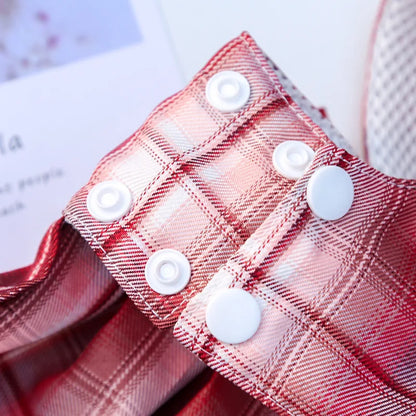 Cute Plaid Skirt Chest Strap Leash Dog Cat Vest Clothes Fighting Supplies Pet Harnesses Walking Pet Accessories Comfortable
