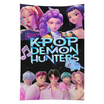 Huntrix KPop Demon Hunters Tapestry Wall Decor, 40''x60'' T
