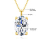 Oval Cut Moissanite Diamond Pendant 14K Gold for Women 2CT 3CT D VVS1 100% Au585 Necklaces for Anniversary Gifts Classic Jewelry
