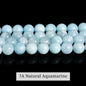 Hight Quality 7A Natural Stone Aquamarine Beads Round Spacer Loose Beads Diy Bracelet For Jewelry Making 6-12mm Pick Size 15inch