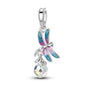 Original Charms 925 Silver Plated Bee Moon Star Pendant Fit Bracelet Making For Woman Fashion Jewelry