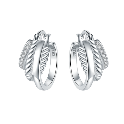 CYMYSS 2025 New 925 Sterling Silver Classic Hollow-out Versatile Hoop Earrings for Women Fine Jewelry Ideal Birthday Party Gifts