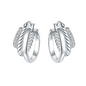 CYMYSS 2025 New 925 Sterling Silver Classic Hollow-out Versatile Hoop Earrings for Women Fine Jewelry Ideal Birthday Party Gifts