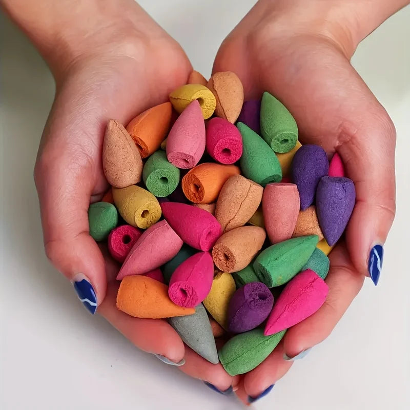 9Pack Colorful Aromatherapy Incense Sticks for Home Indoor Long Lasting Fragrance Smoke Falls for Viewing Relaxation