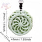 Light Green Natural Jade Flower Heart Pendant Necklace Real Jewellery Carved Gemstone Fashion Charm Amulet Gifts for Women Men