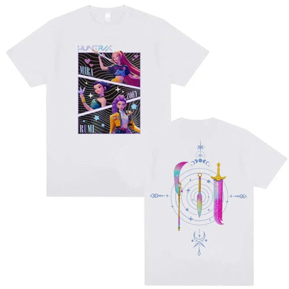 Hot Sale Kpop Demon Hunters Merch T Shirt Men Women Clothing Harajuku Fashion Aesthetic T Shirts Casual 100_ Cotton T-shirt Tops