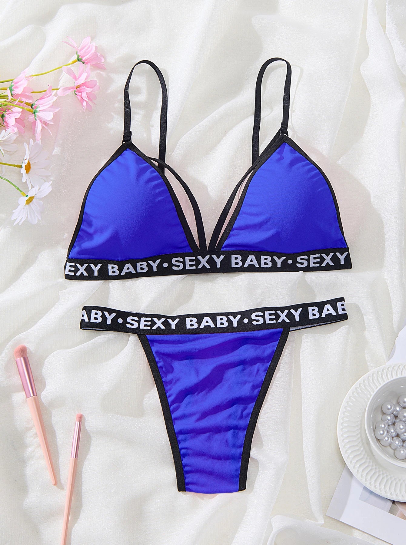 Women's Sexy Lingerie Set - Unpadded & Solid Color Collection