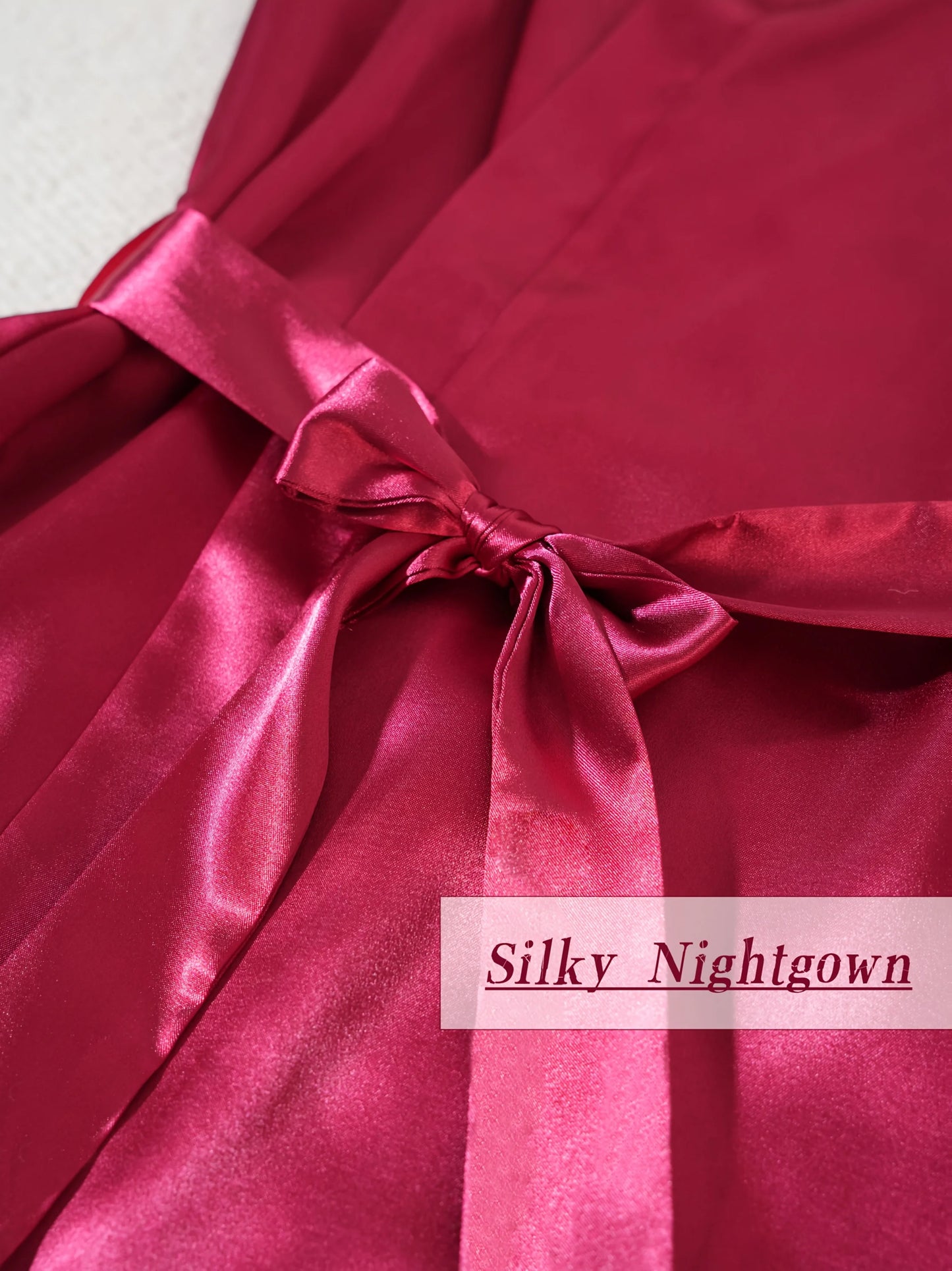 4Pcs Women Satin Pajama Set Robe Lace Lingerie Sexy Silk Nightwear
