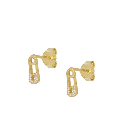 JINFU Gold Plated Earrings Set For Women Boho Style CZ Zircon Women's Clip Stud Dangle Hoop Earrings 2022 Jewelry Wholesale