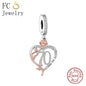 FC Jewelry Fit Original Charm Bracelet 925 Silver 18th 30th 40th Birthday Number Rose Flower Bead For Making Daughter Berloque