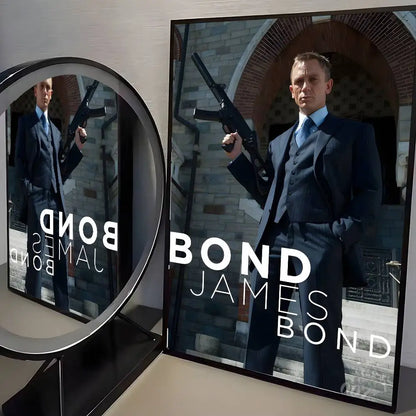 J-James Bond 007 Poster HD Art Sticky Wall Waterproof Home Living Room Bedroom Aesthetic Decoration