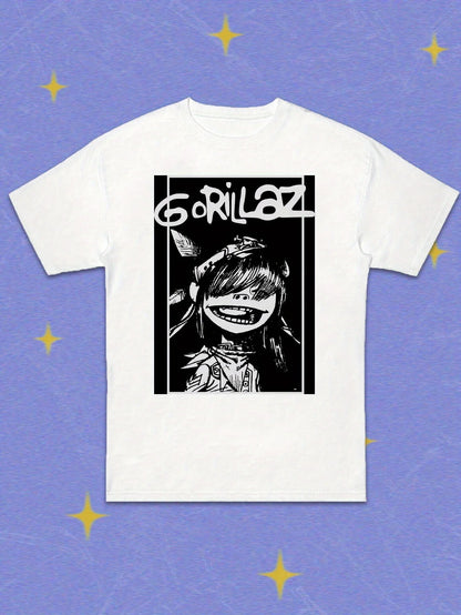 Black Rock Band Graphic T-Shirt - Gorillaz