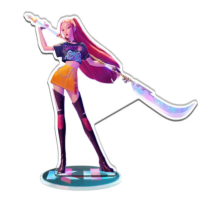 KPop Demon Hunters Standing Up Ornament Acrylic Superstar Desktop Stand Decor Anime Figures Craft Creative Gifts for Fan Lover