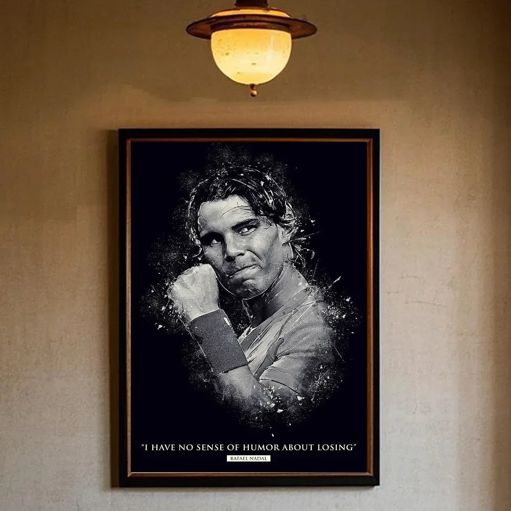 Tennis R-Rafael N-Nadal Poster HD Art Sticky Wall Waterproof Home Living Room Bedroom Bar Aesthetic Decoration