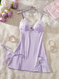 Light Purple Women Nighttime Lingerie Babydoll