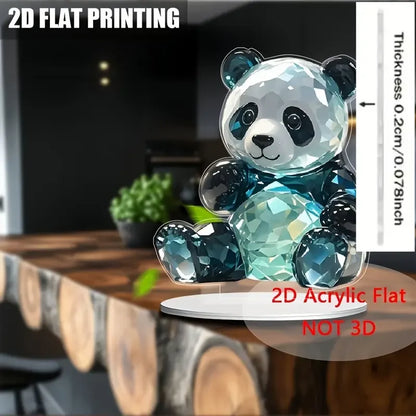 1pcs Bohemian style crystal panda desktop decoration is suitable for office decoration. Exquisite craftsmanship