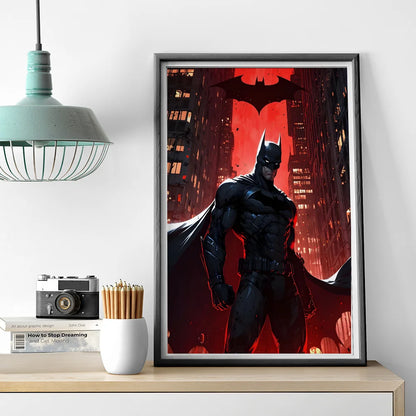 1PC B-Batman Poster Self-adhesive Art Waterproof Paper Sticker Coffee House Bar Room Wall Decor