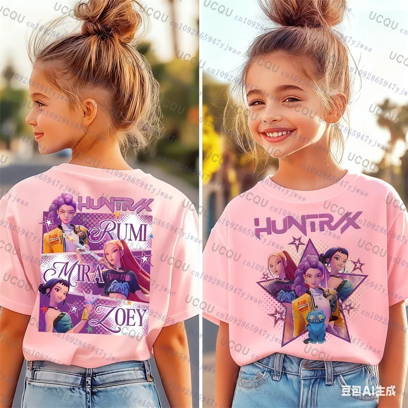 Kpop Demon Hunters Parent Child Short Sleeve Cute Kpop Demon Hunters Tee