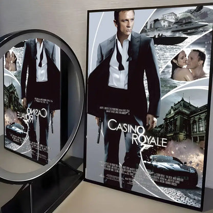J-James Bond 007 Poster HD Art Sticky Wall Waterproof Home Living Room Bedroom Aesthetic Decoration