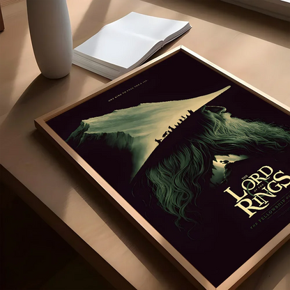 Movie L-Lord O-Of T-The R-Rings Poster Sticky Posters Retro Kraft Paper Sticker DIY Room Bar Cafe Aesthetic Art Wall Painting