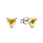 European New S925 Silver Zircon Heart-ShapedColored Earrings Suitable For Women's Holiday Exquisite Charm Jewelry Gifts